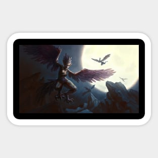 Harpy moon Sticker